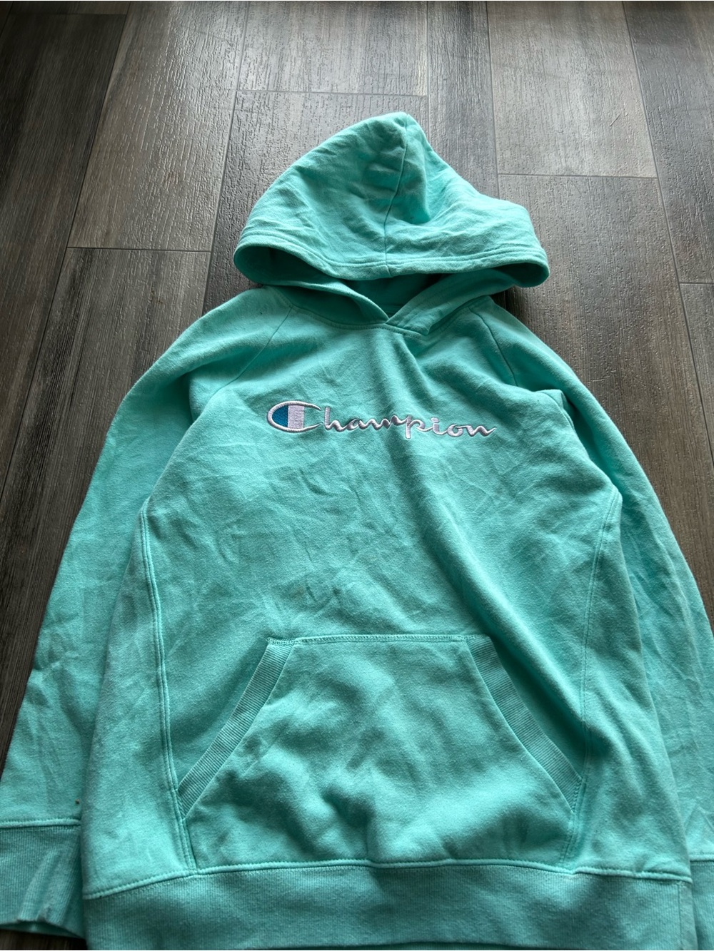 Champion Teal Pullover Hoodie